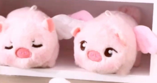 Cute Fluffy Pink Pig Toy - Key Chain